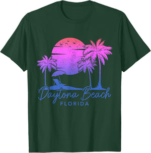 Daytona Beach Florida FL Surfer Vintage Retro T-Shirt - T-Shirt | Forest