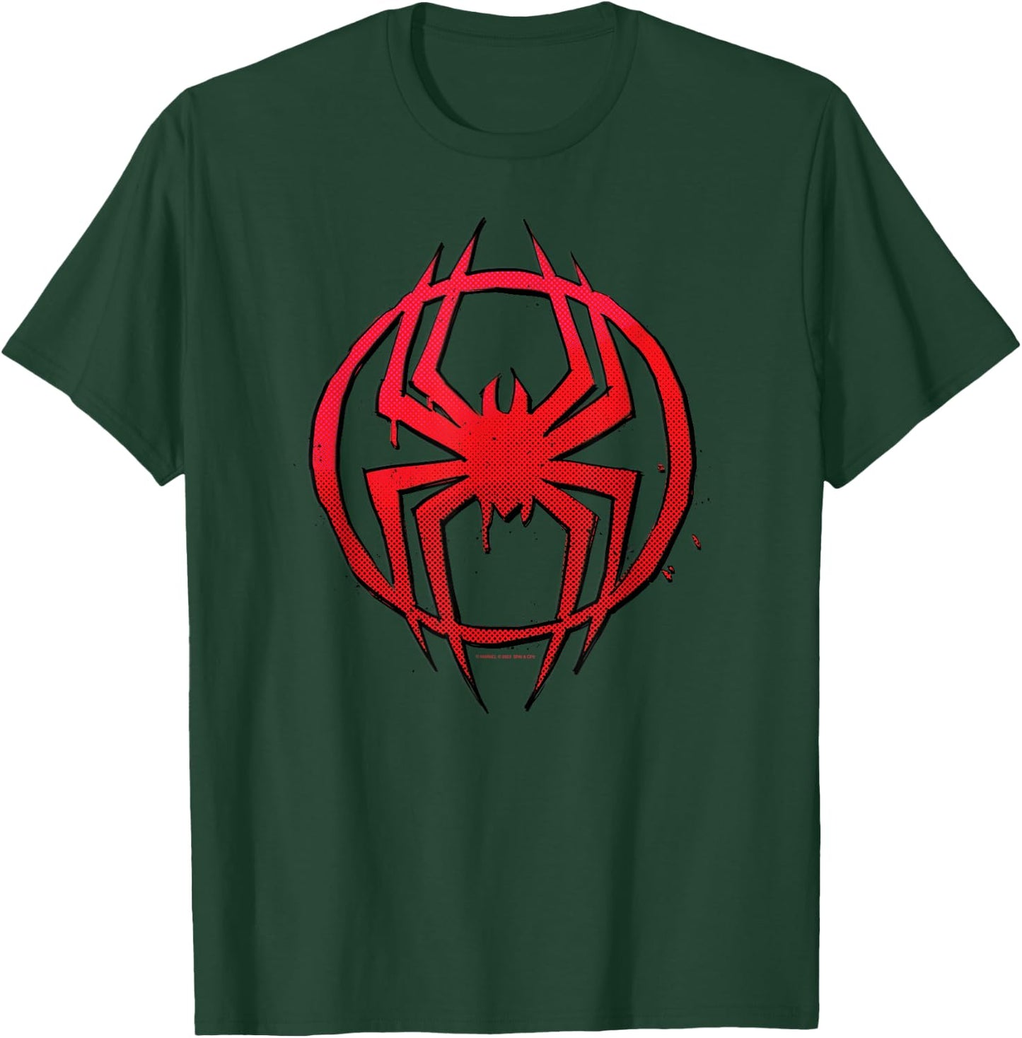 Marvel Spider-Man: Across The Spider-Verse Miles Symbol Dots T-Shirt - T-Shirt | Forest