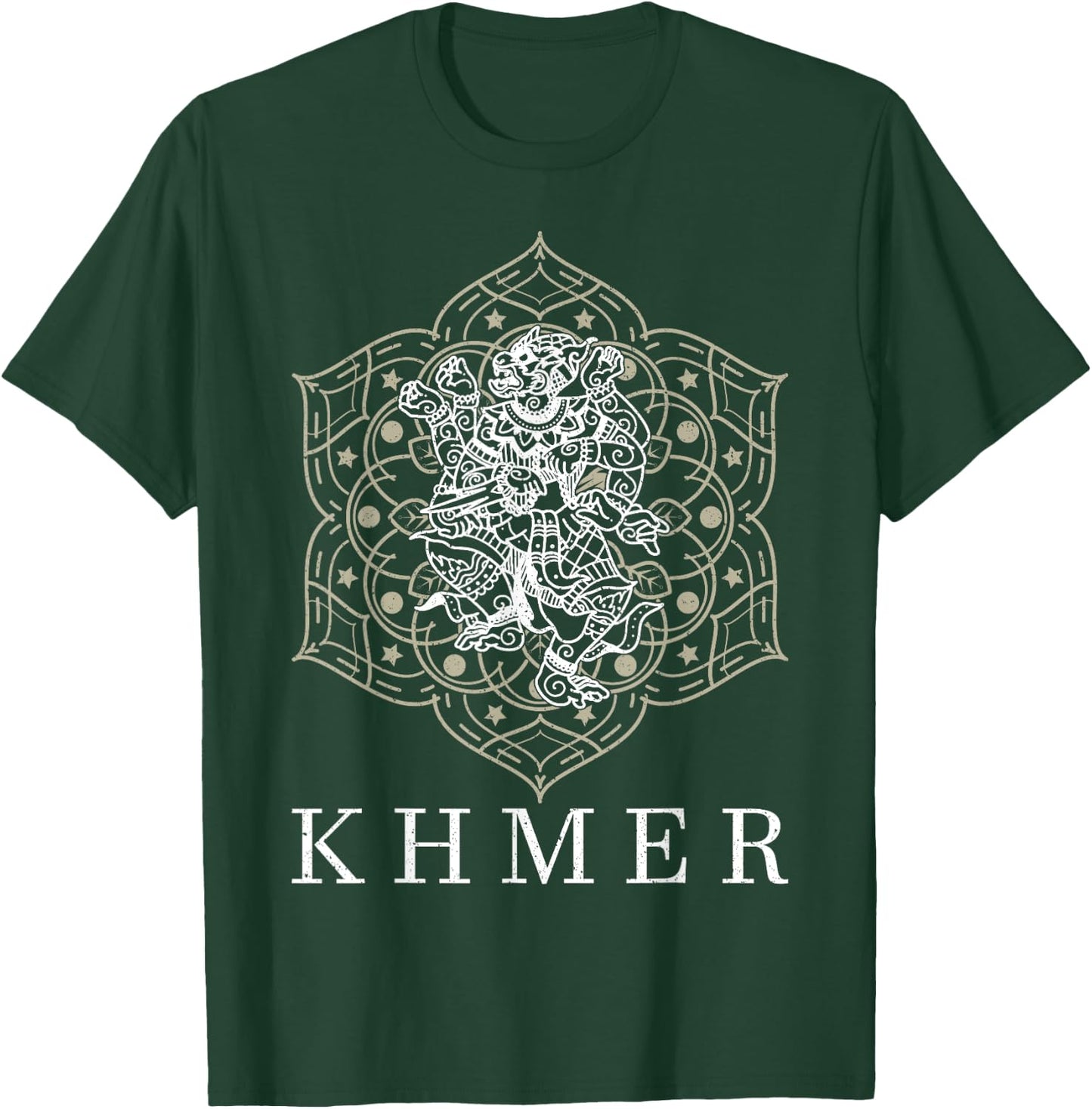 Hanuman Hindu Hinduism Khmer Cambodia Ramayana Mahabharata T-Shirt - T-Shirt | Forest