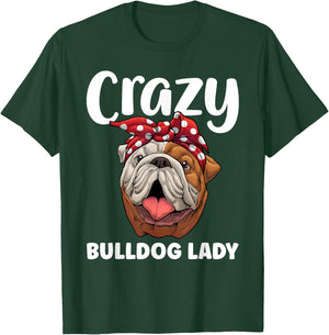 Cool Bulldog Mom Girls English Bulldog Lover Owner T-Shirt - T-Shirt | Forest