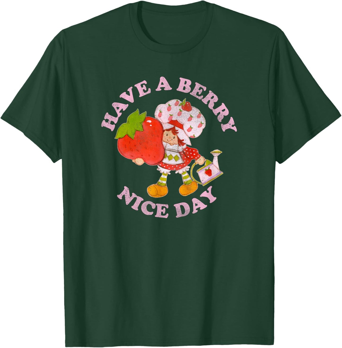 Strawberry Shortcake A Berry Nice Day Vintage Pink Logo T-Shirt - T-Shirt | Forest