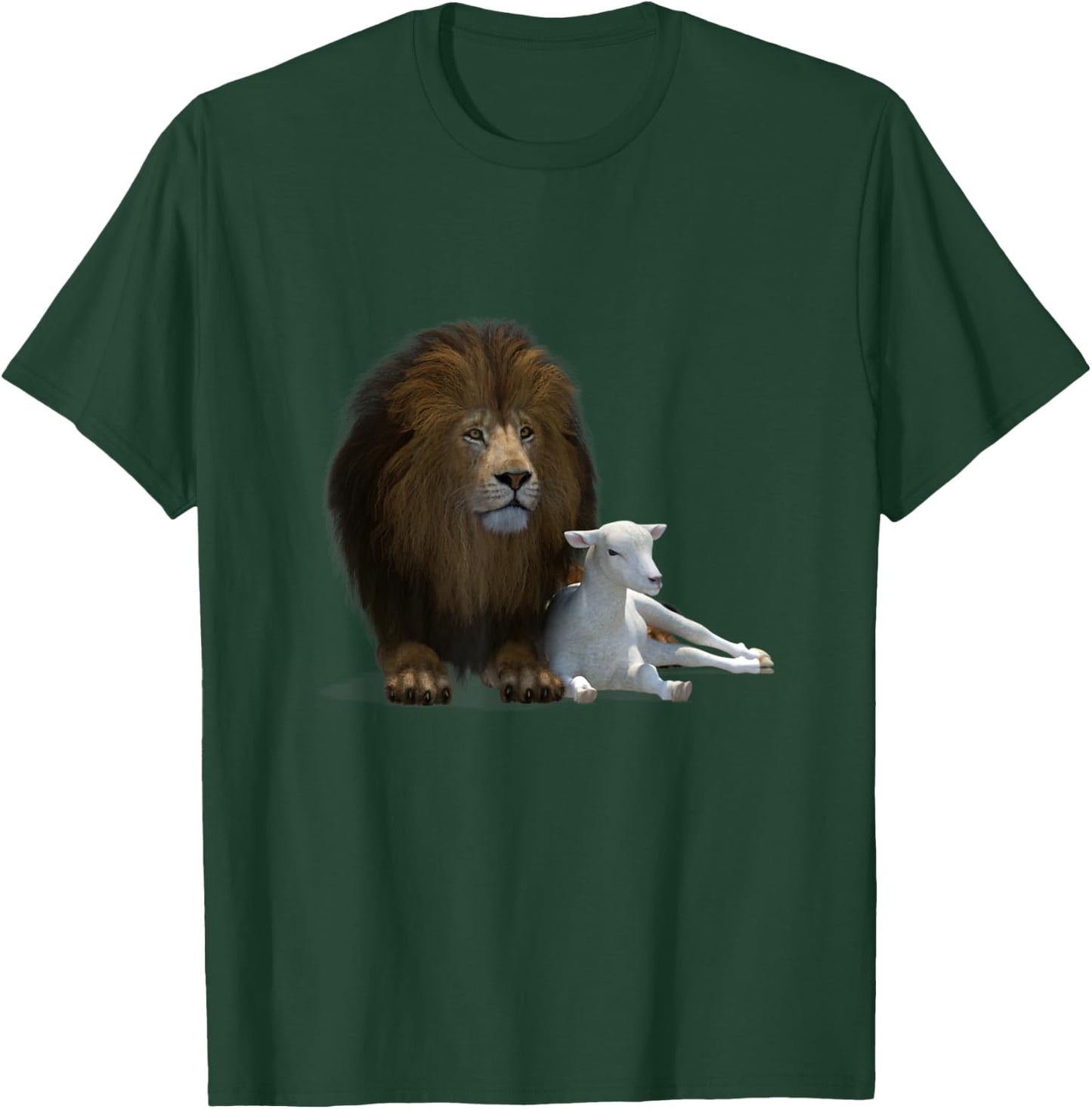 Lion And Lamb Cross Jesus Christ Yahshua - Lion Of Judah T-Shirt - T-Shirt | Forest
