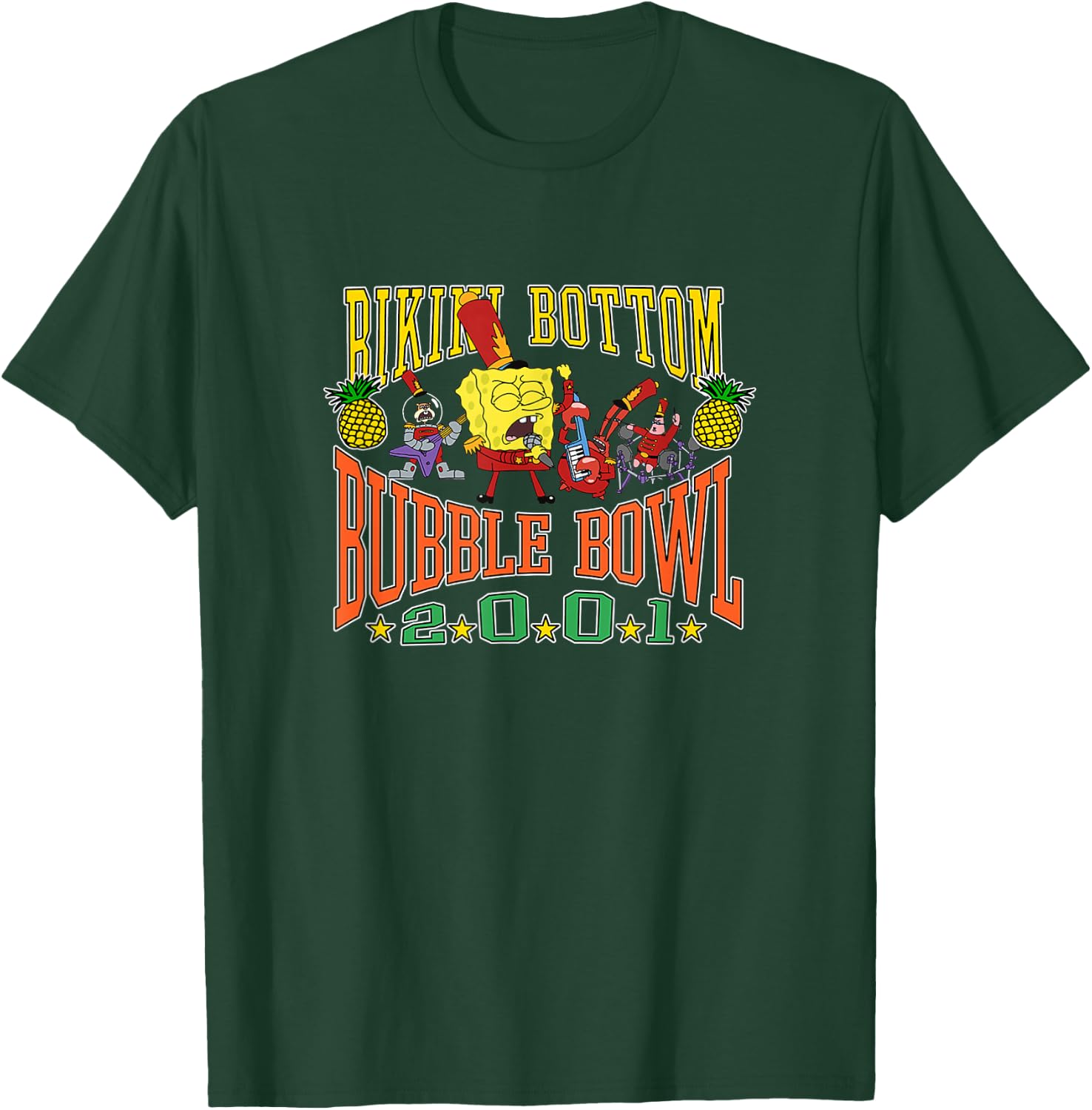SpongeBob SquarePants Bikini Bottom Bubble Bowl 2001 V2 T-Shirt - T-Shirt | Forest