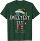 The Sweetest Elf Matching Family Sweetest Christmas Elf T-Shirt - T-Shirt | Forest