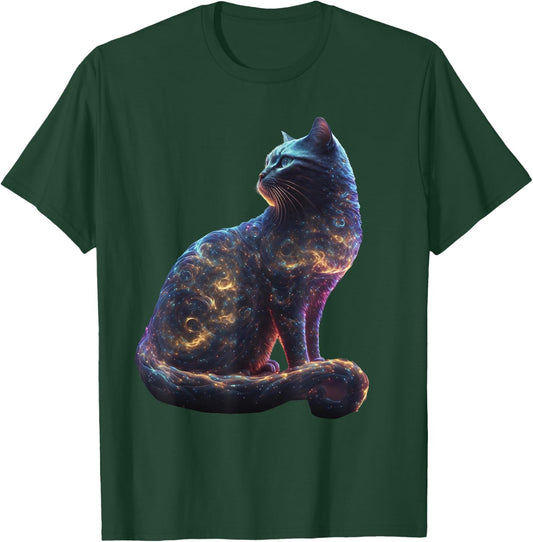 cute cat Galaxy for lover cats kitty kitten space universe T-Shirt - T-Shirt | Forest