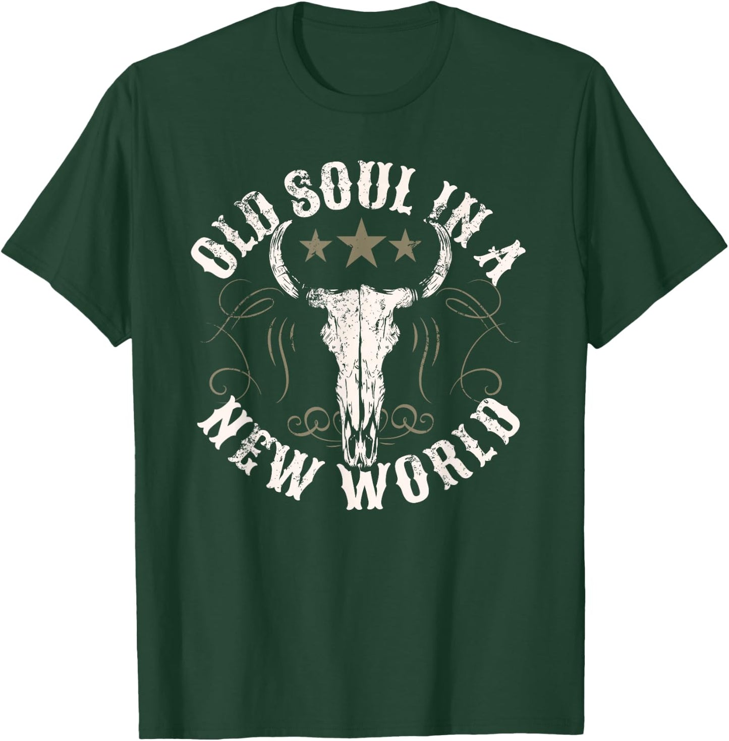 Old Soul in a New World Country Bluegrass Music Guitar T-Shirt - T-Shirt | Forest