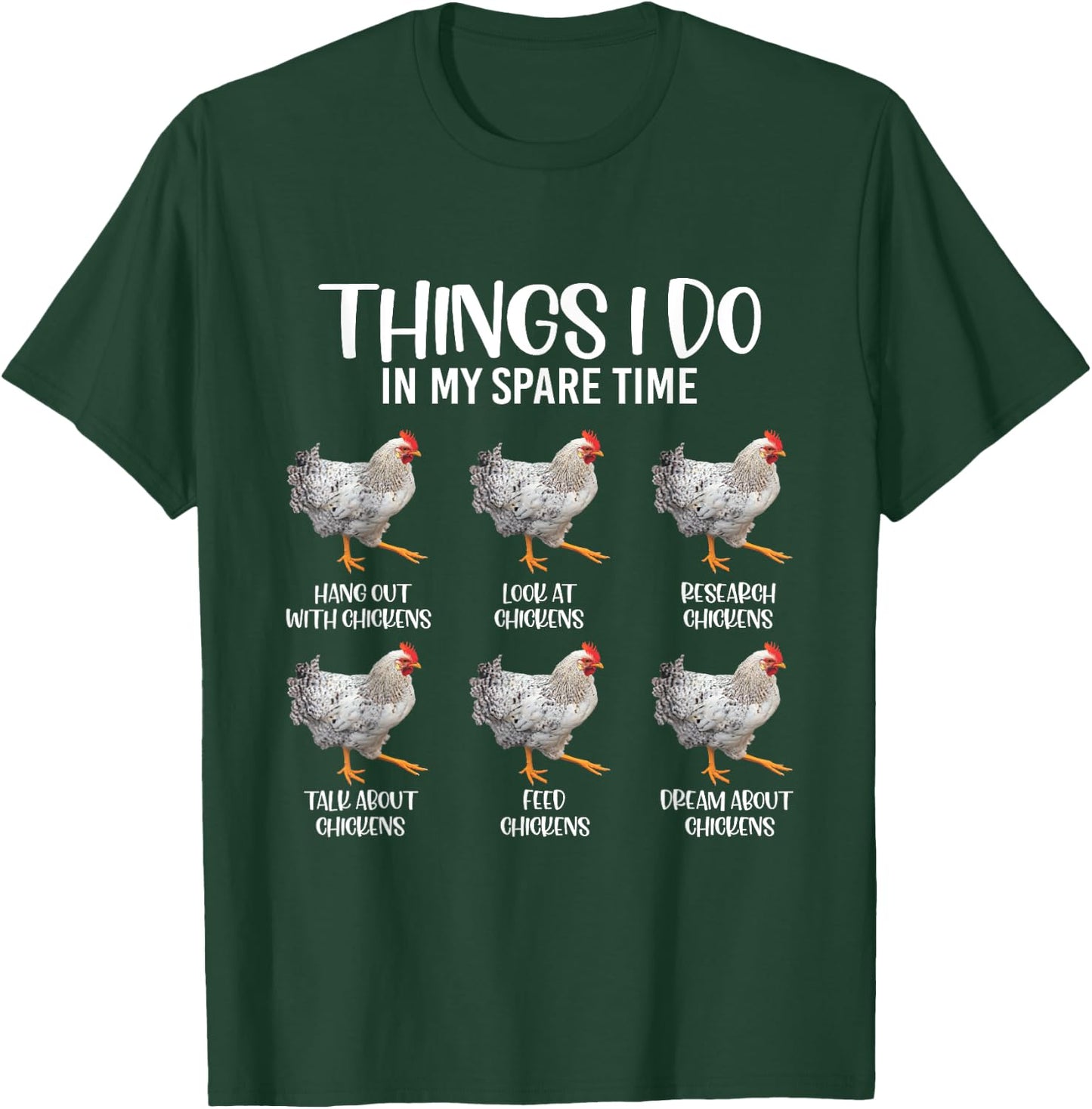 Funny Chicken Mom Farm Cute Family Chicken Girl Farmer Dad T-Shirt - T-Shirt | Forest