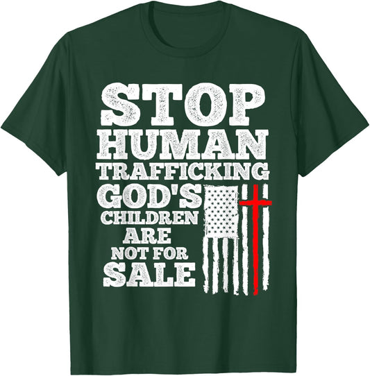 End Human Trafficking Politics Wake Up Children Faith T-Shirt - T-Shirt | Forest