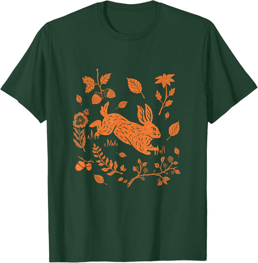 Wild Hare Rabbit Cottagecore T-Shirt - T-Shirt | Forest