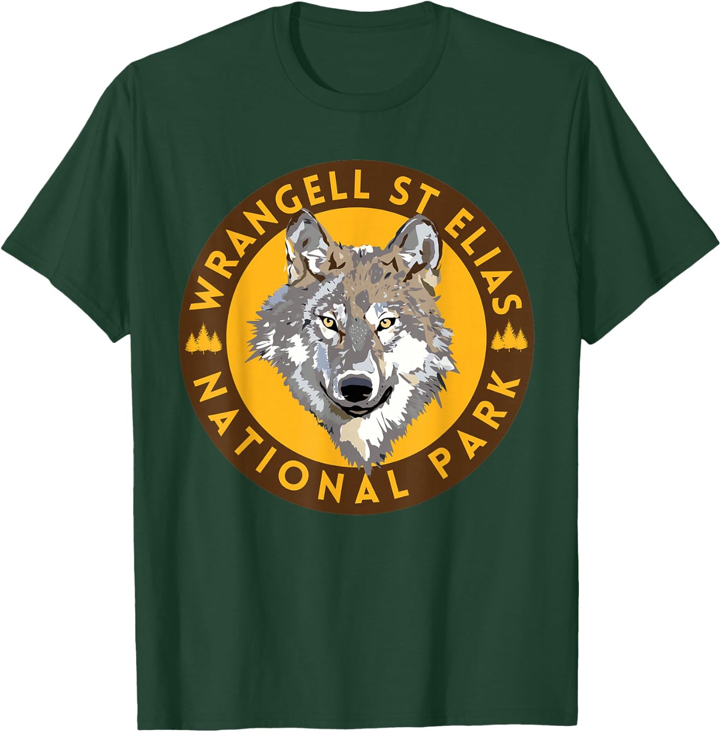 Wrangell St Elias National Park Alaska Wolf Hiking Outdoors T-Shirt - T-Shirt | Forest