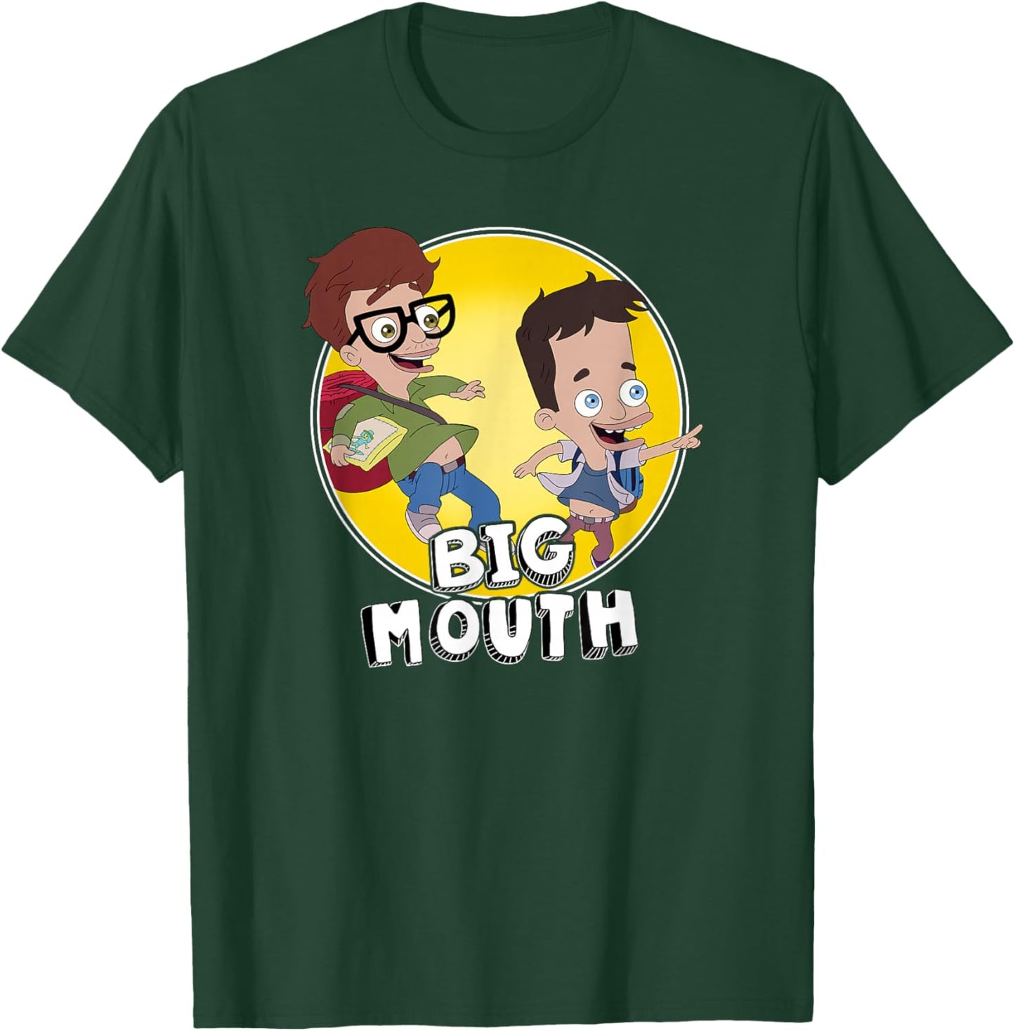 Big Mouth Nick & Andrew Best Friends Circle Portrait T-Shirt - T-Shirt | Forest