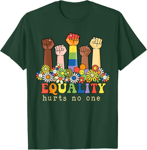 Equality Hurts No One Gay Pride Black Rights Social Justice T-Shirt - T-Shirt | Forest