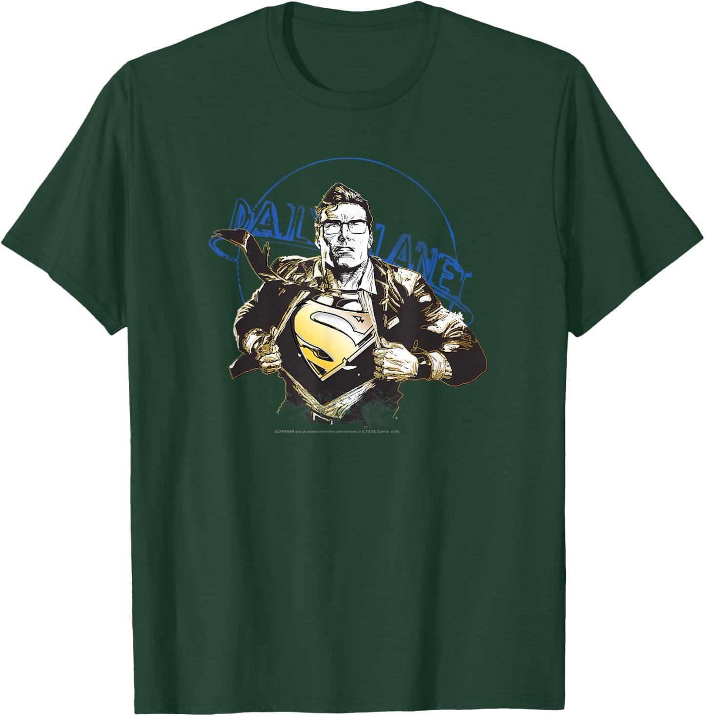 DC Comics Superman Classic Clark Kent Daily Planet Sketch T-Shirt - T-Shirt | Forest