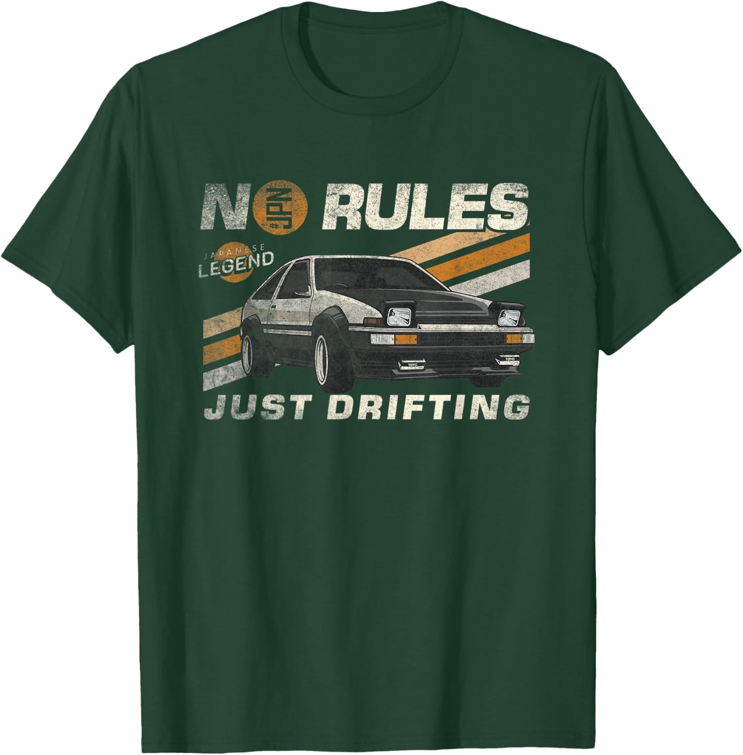 JDM Vintage Japanese drift legend no to rules just drifting T-Shirt - T-Shirt | Forest
