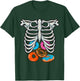 Skeleton Donuts Rib Cage Funny Halloween Costume Cosplay T-Shirt - T-Shirt | Forest