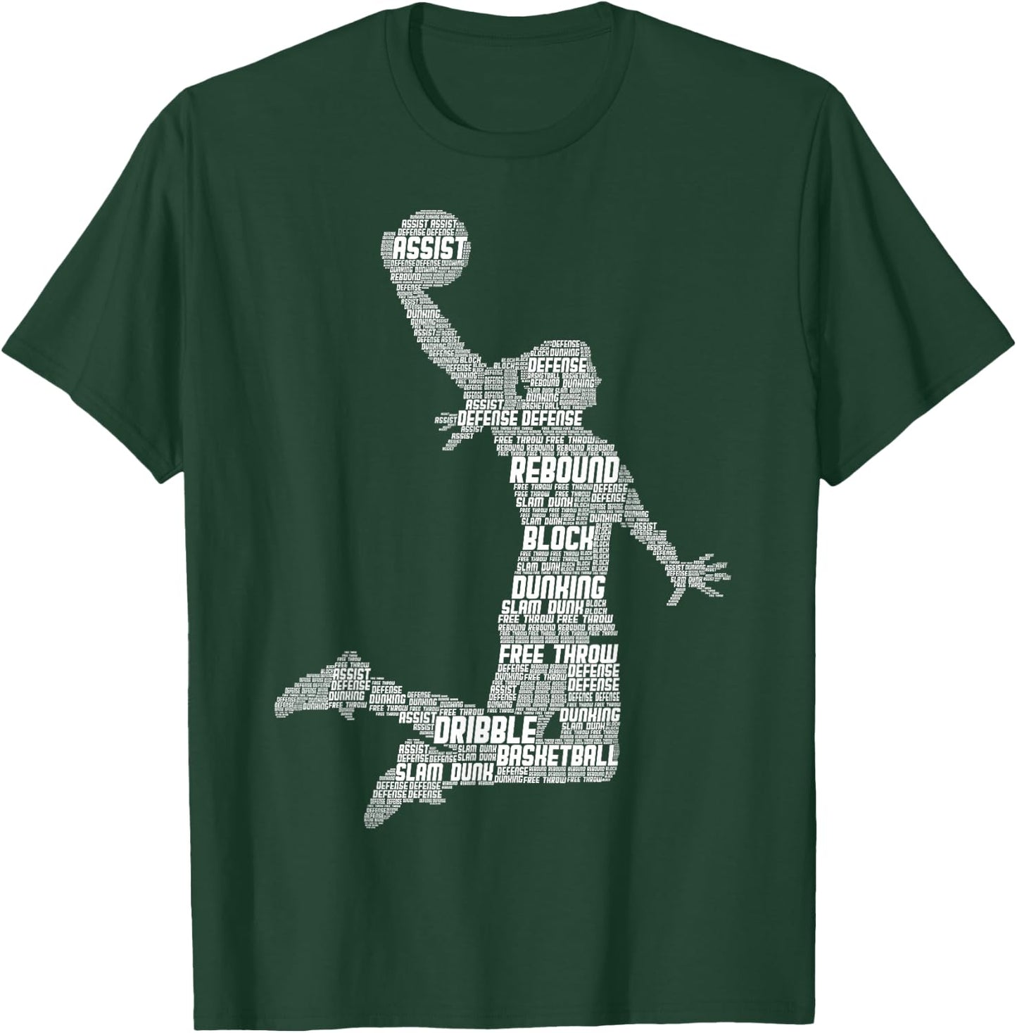 Basketball Girl Women Kids Girls Small T-Shirt - T-Shirt | Forest