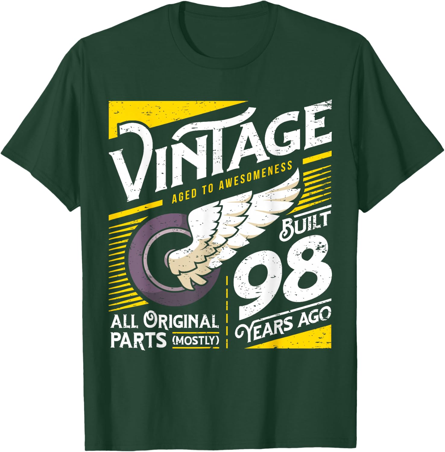 98 Years Vintage 98th Birthday T-Shirt - T-Shirt | Forest