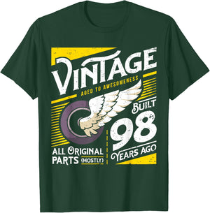 98 Years Vintage 98th Birthday T-Shirt - T-Shirt | Forest