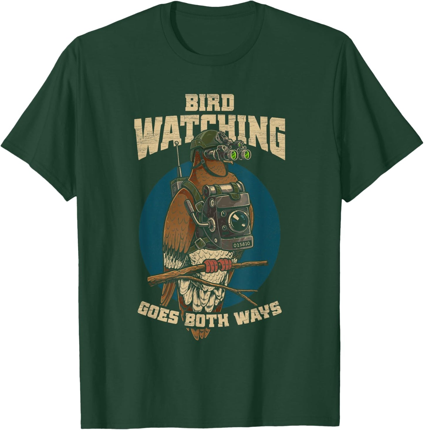 Funny Birds Not Real Shirt Bird Watching Goes Both Ways T-Shirt - T-Shirt | Forest