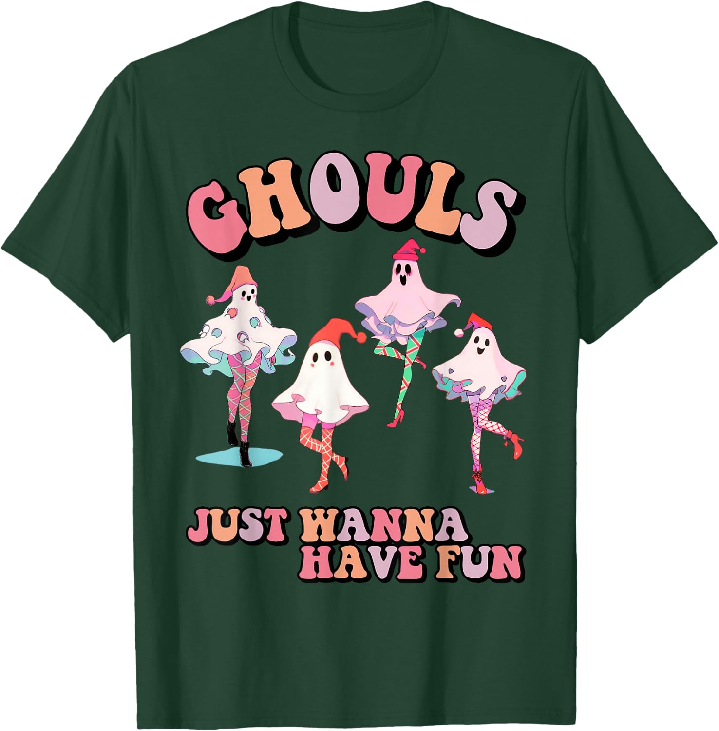Ghouls just wanna have fun Retro Halloween Christmas girls T-Shirt - T-Shirt | Forest