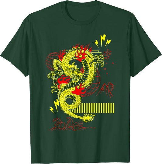 Yellow Dragon Streetwear T-Shirt - T-Shirt | Forest