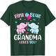 Pink or Blue Grandma Loves You Gender Reveal Elephant T-Shirt - T-Shirt | Forest