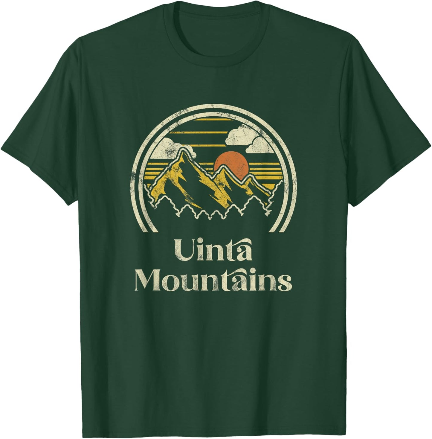 Uinta Mountains Mountains Utah Hiking Outdoors Retro T-Shirt - T-Shirt | Forest