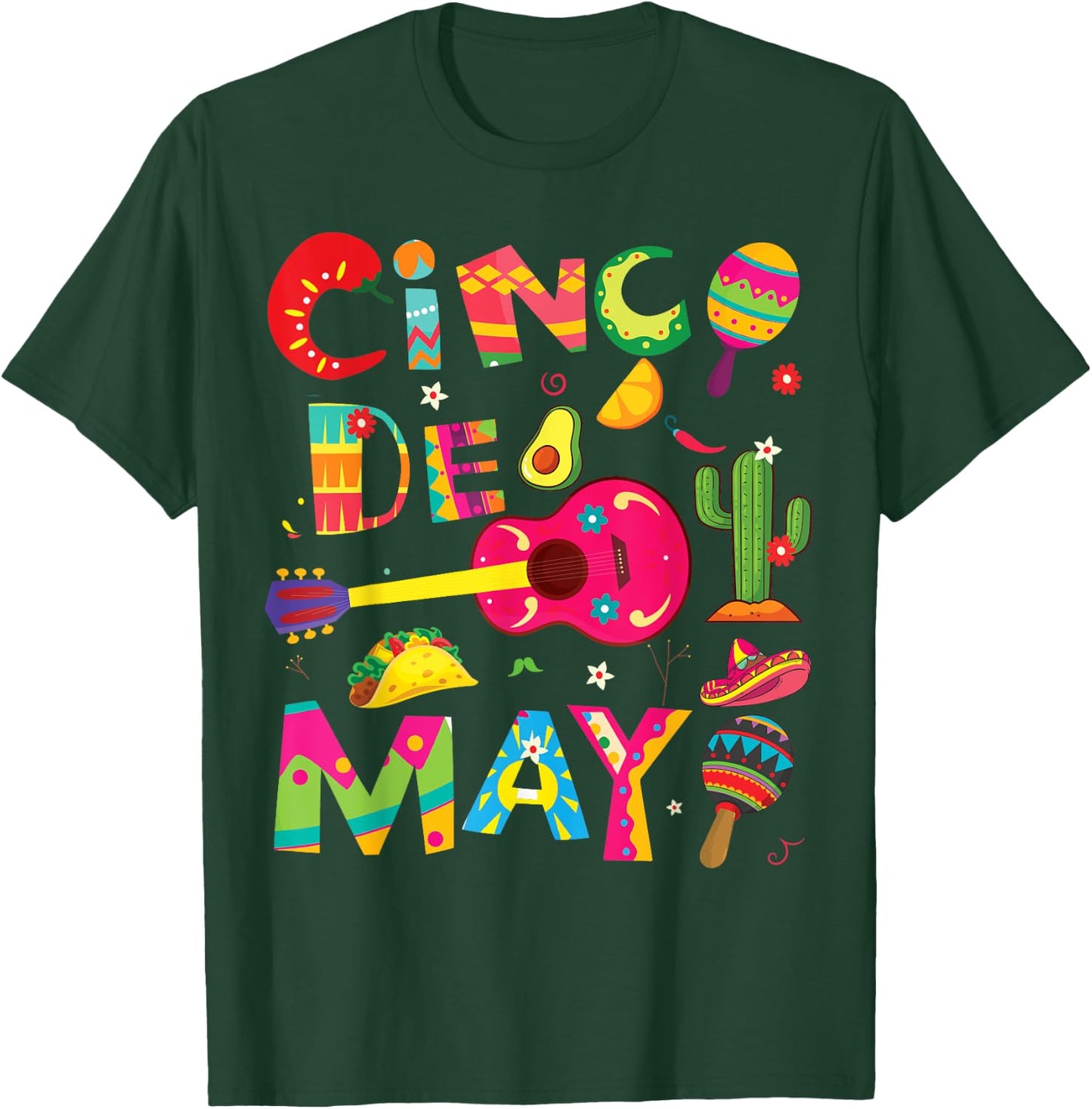 Cinco de Mayo, Men Women kids funny Mexican fiesta 5 De Mayo T-Shirt - T-Shirt | Forest