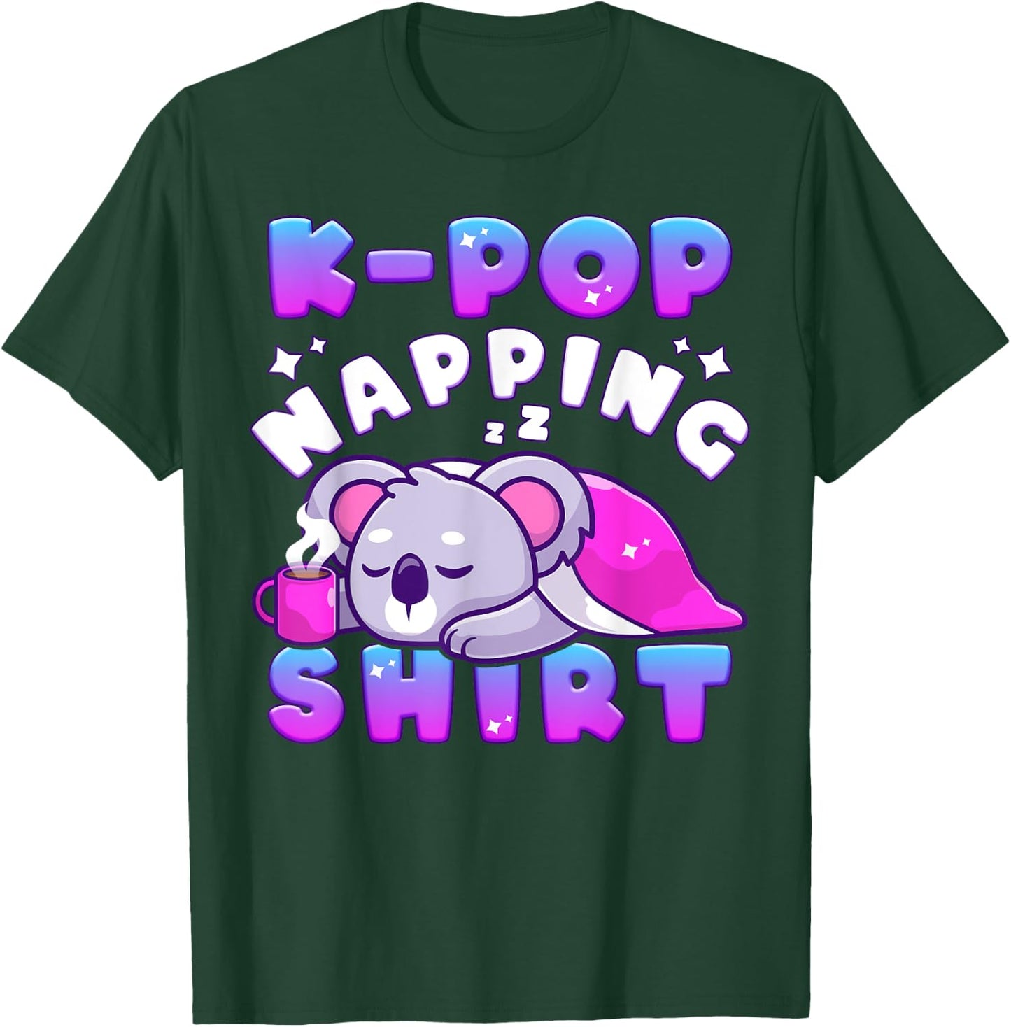 K-Pop Music, Sleeping Koala, Cute K-Pop Napping T-Shirt - T-Shirt | Forest