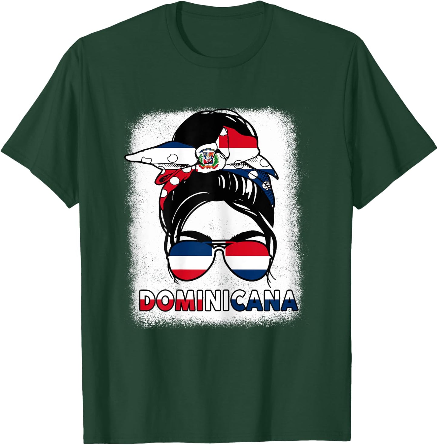 Dominican Republic Girl Independence Day Dominicana Flag T-Shirt - T-Shirt | Forest