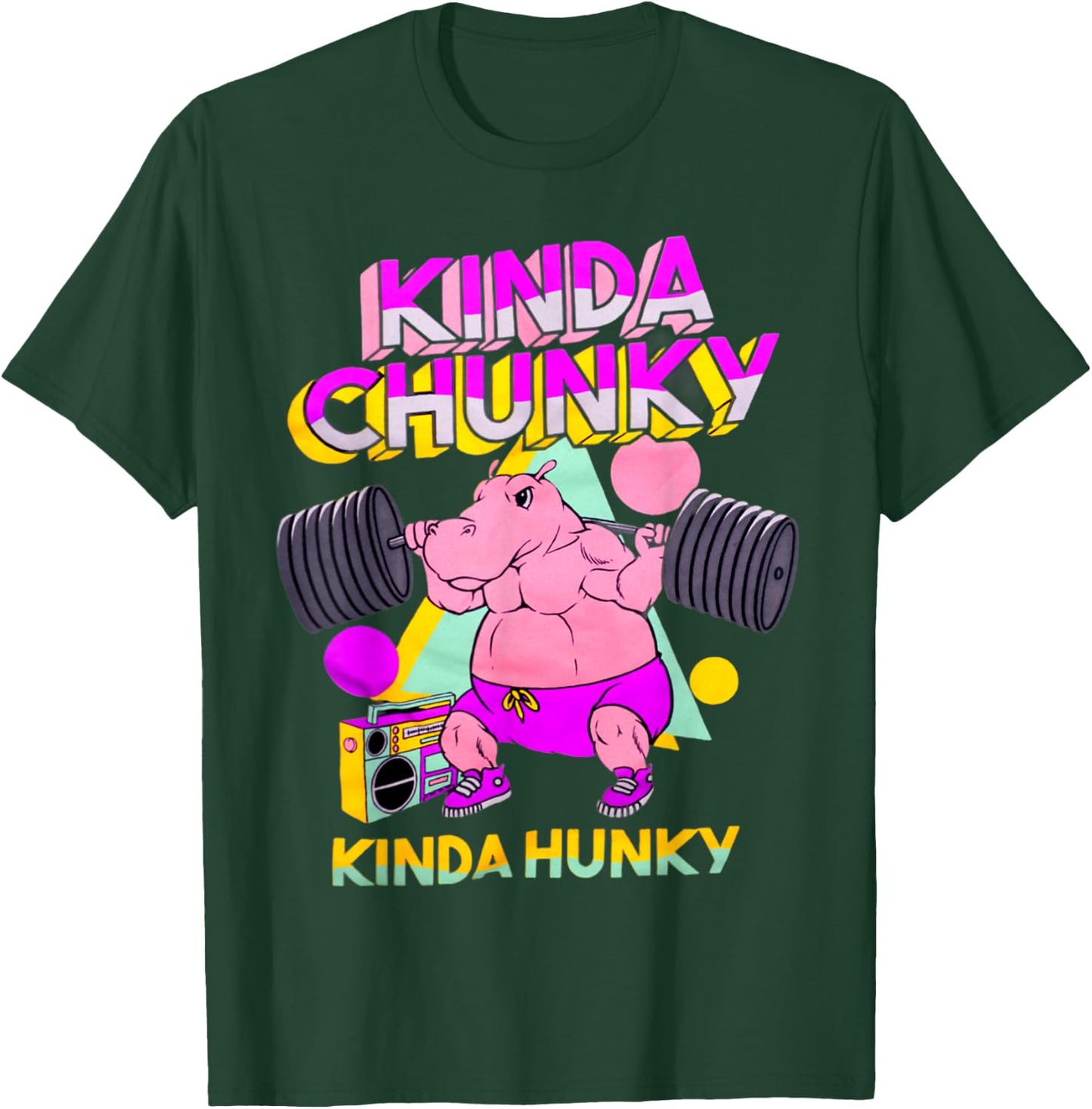 Kinda Chunky Kinda Hunky, Bodybuilding Gym T-Shirt - T-Shirt | Forest