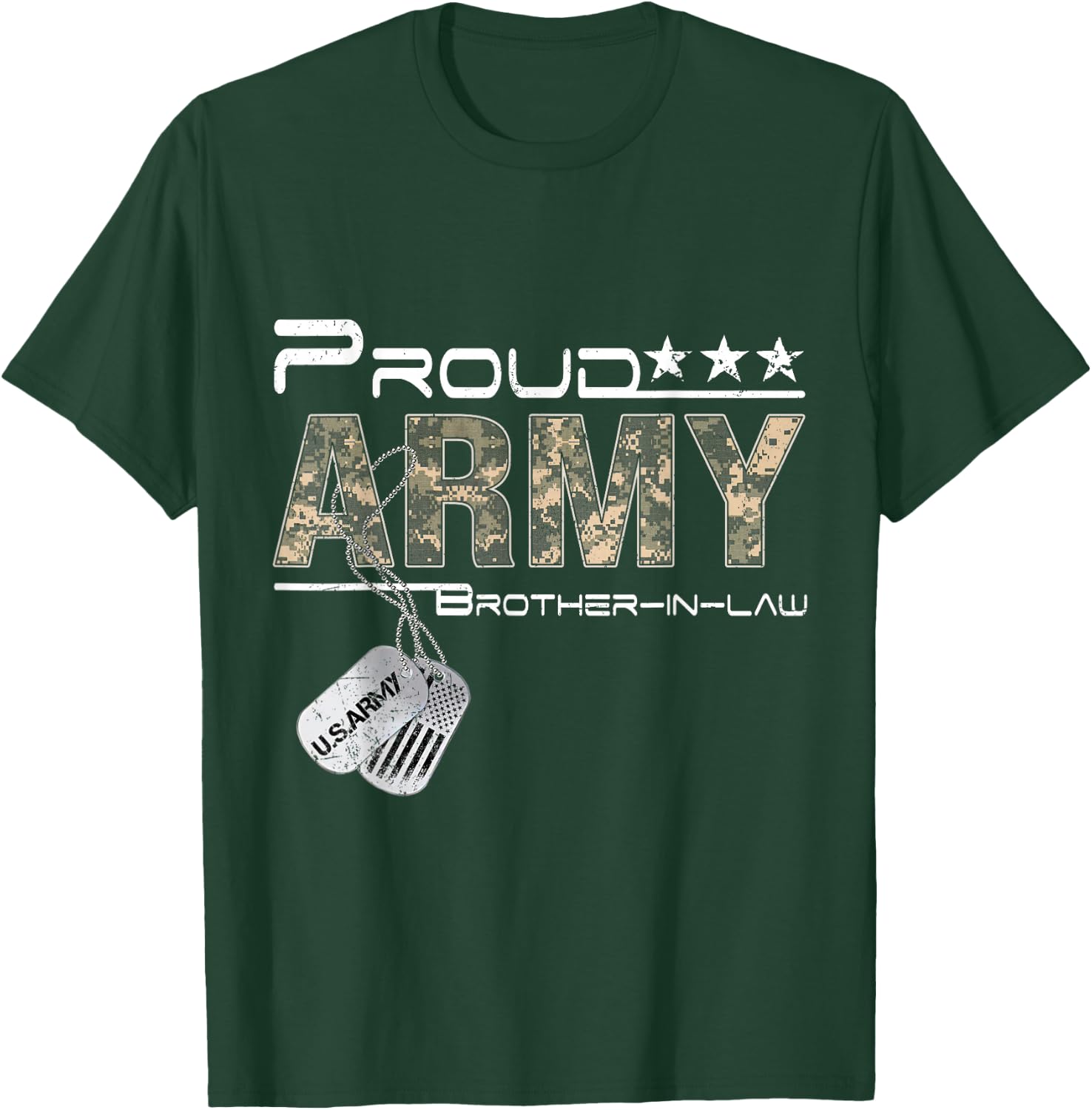 Proud Army Brother-In-Law US Army Graduation Brother-In-Law T-Shirt - T-Shirt | Forest