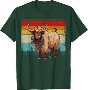 Yak Vintage Distressed Retro Style Cool Yak T-Shirt - T-Shirt | Forest