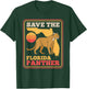 Save The Florida Panther Retro Wildlife Cougar T-Shirt - T-Shirt | Forest