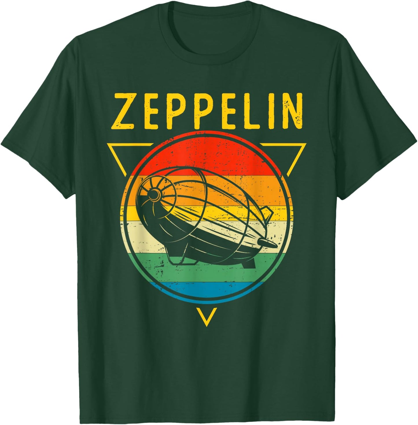 Retro Vintage Zeppelin 70s 80s Dirigible Airship T-Shirt - T-Shirt | Forest