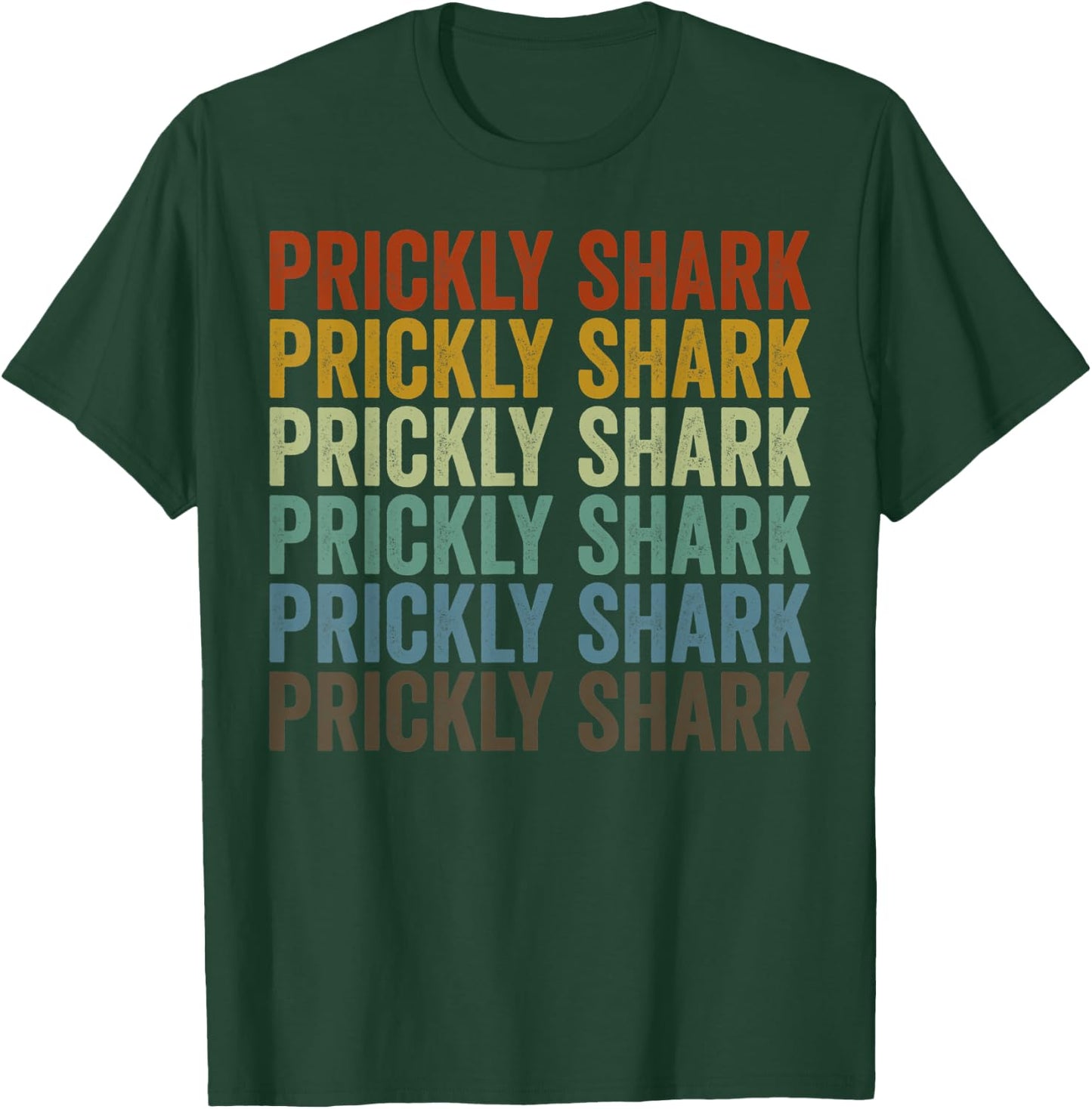 Prickly Shark Fish Retro T-Shirt - T-Shirt | Forest