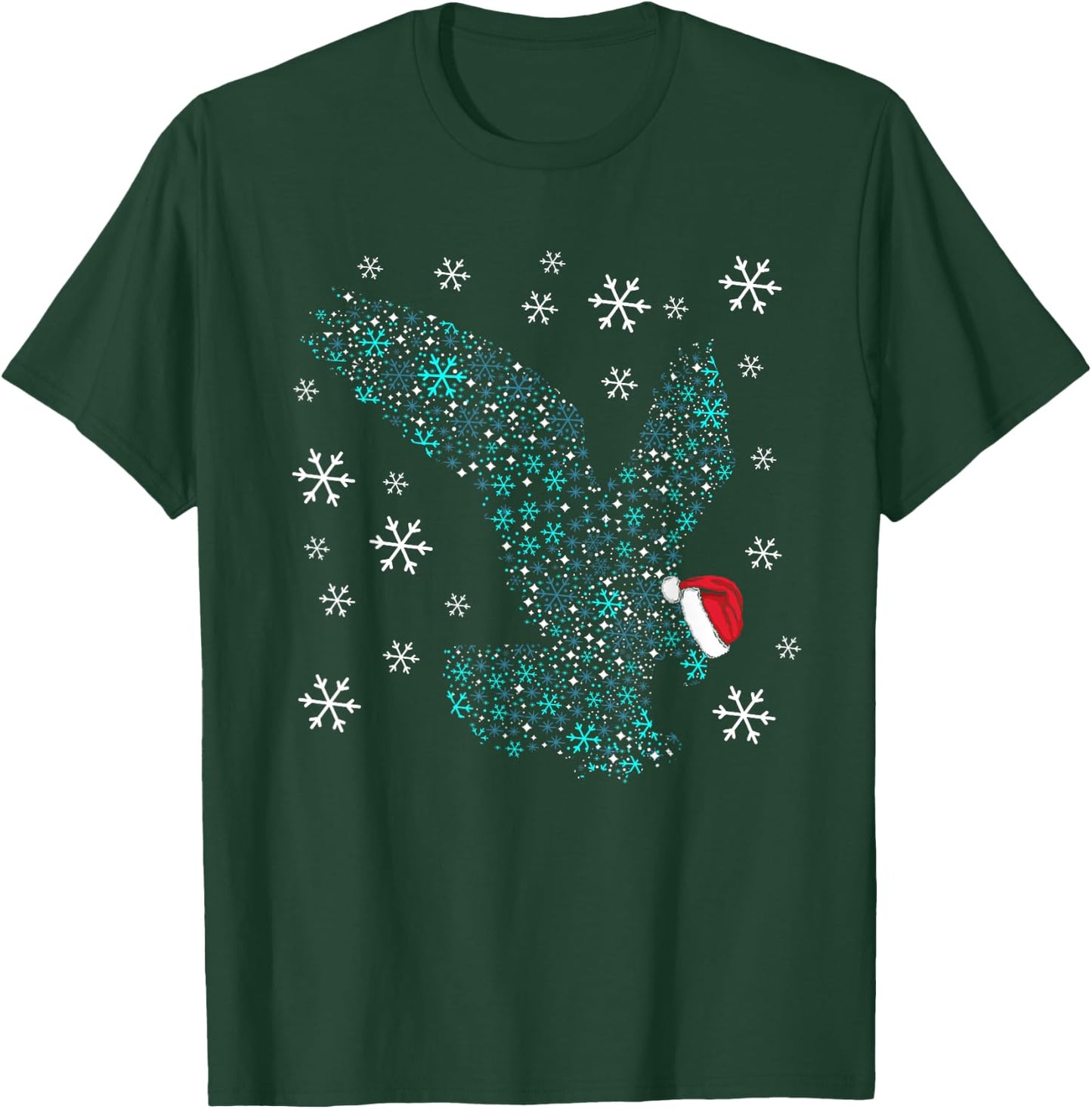 Funny Eagles Christmas Costume Eagle Santa XMAS Humor T-Shirt - T-Shirt | Forest