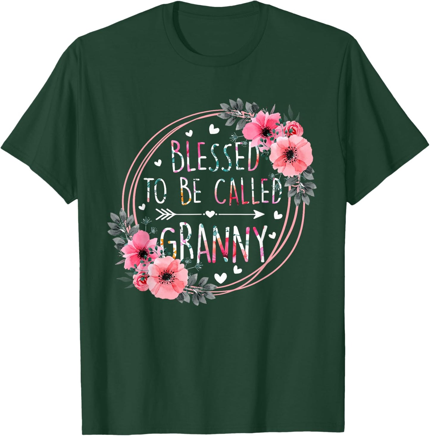 Blessed to be called Granny Mother's Day Granmda Flower T-Shirt - T-Shirt | Forest