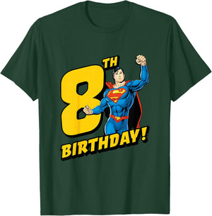 Kids Superman 8th Birthday T-Shirt - T-Shirt | Forest