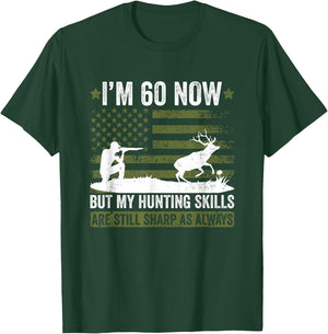 Hunter birthday 60 years old hunter 60th birthday hunting T-Shirt - T-Shirt | Forest