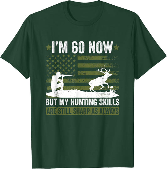 Hunter birthday 60 years old hunter 60th birthday hunting T-Shirt - T-Shirt | Forest