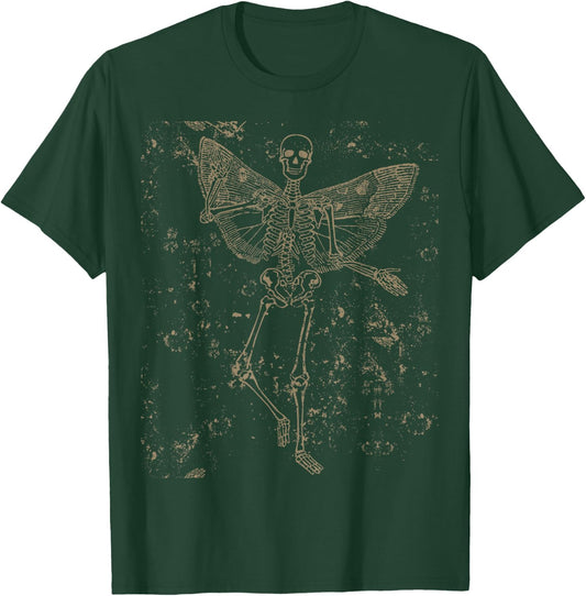 Fairy Grunge Goth Butterfly Skeleton Fairycore T-Shirt - T-Shirt | Forest