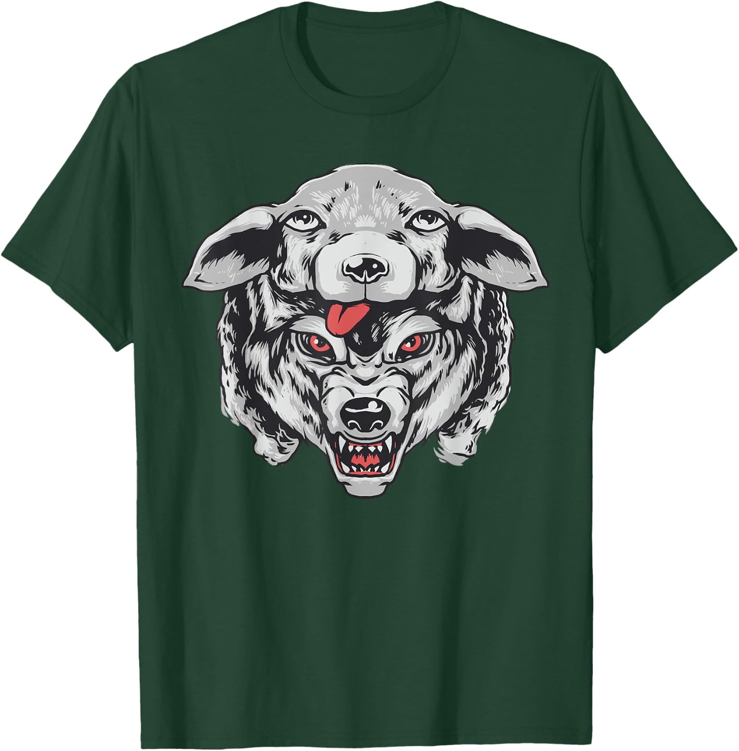 Wolf in Sheep's clothing head for lovers wolves Hunter face T-Shirt - T-Shirt | Forest