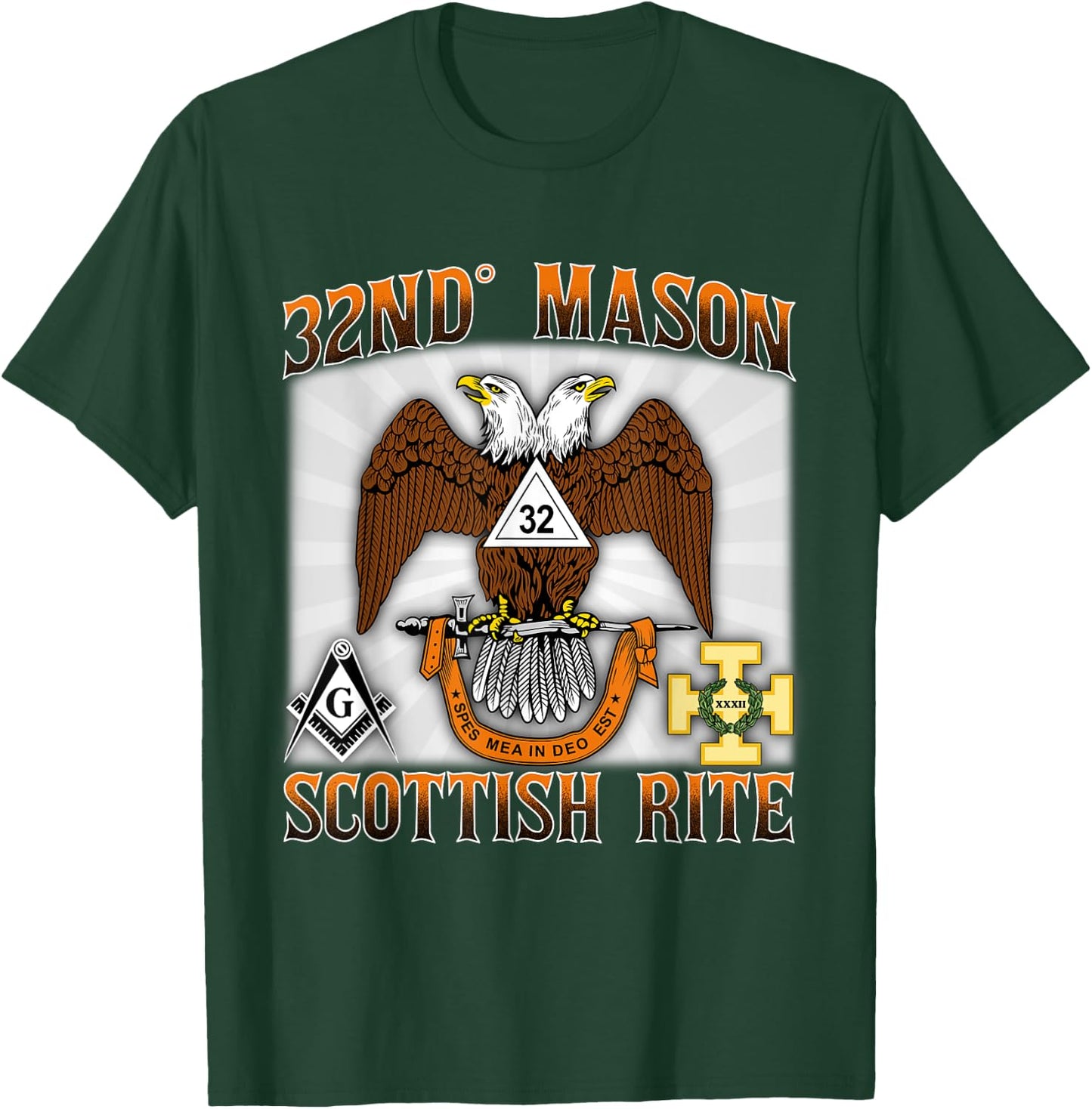 Scottish Rite Mason 32nd Masonic 32 AASR WD Valley Old Style T-Shirt - T-Shirt | Forest