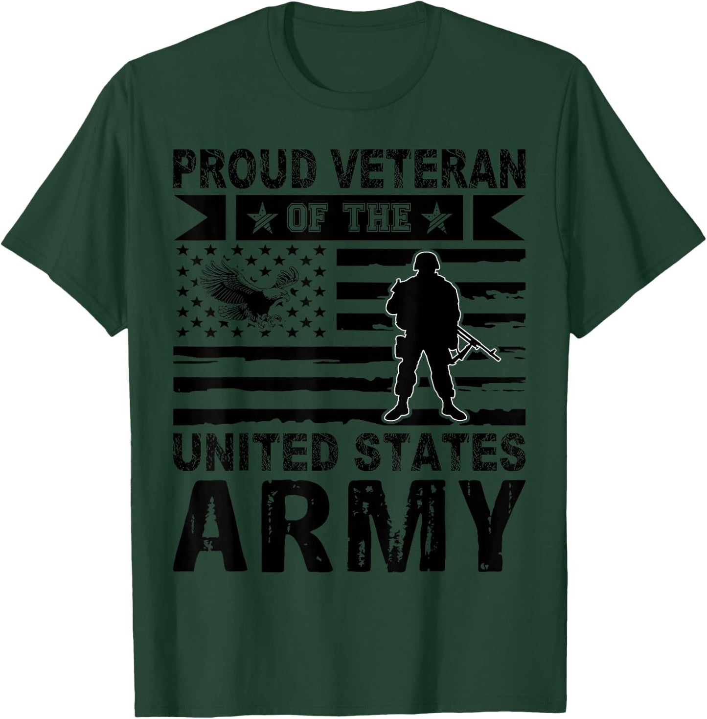 Proud Veteran of the United States Army T-Shirt - T-Shirt | Forest