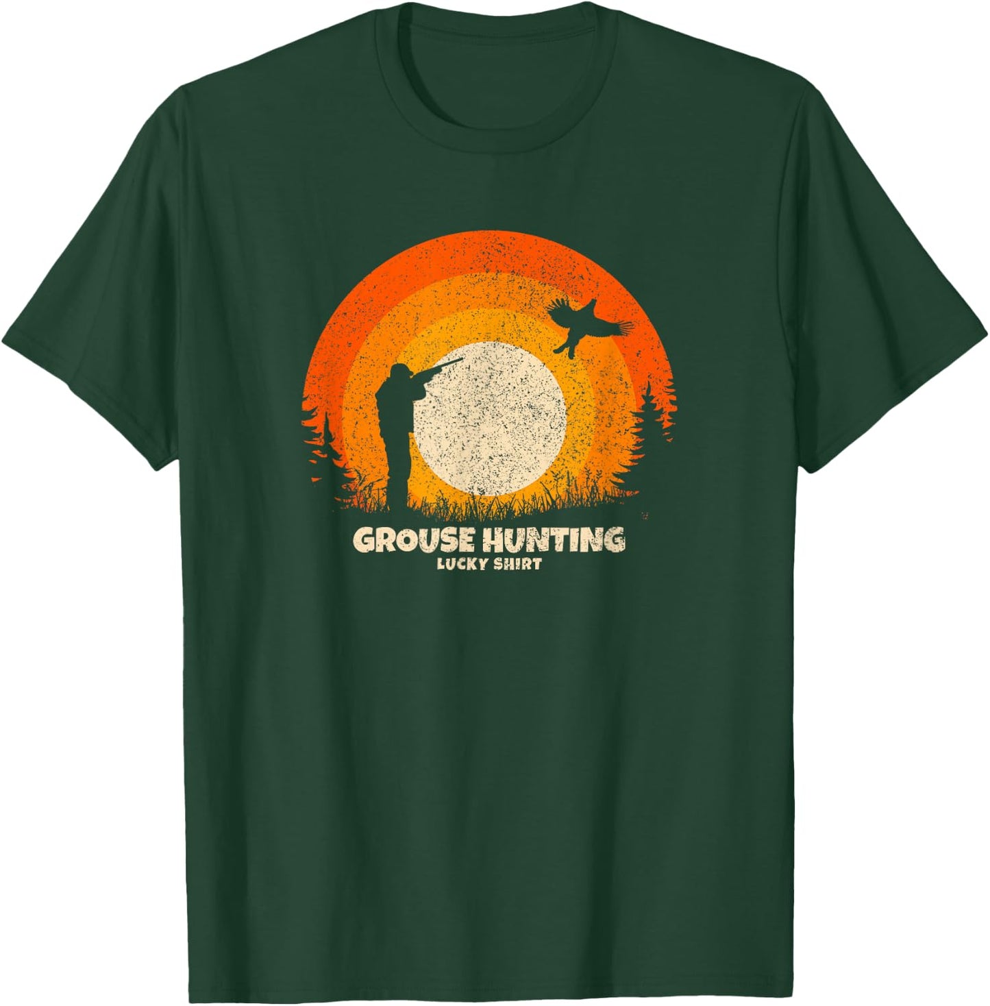 Grouse Hunter Lucky Charm Grouse Hunting T-Shirt - T-Shirt | Forest