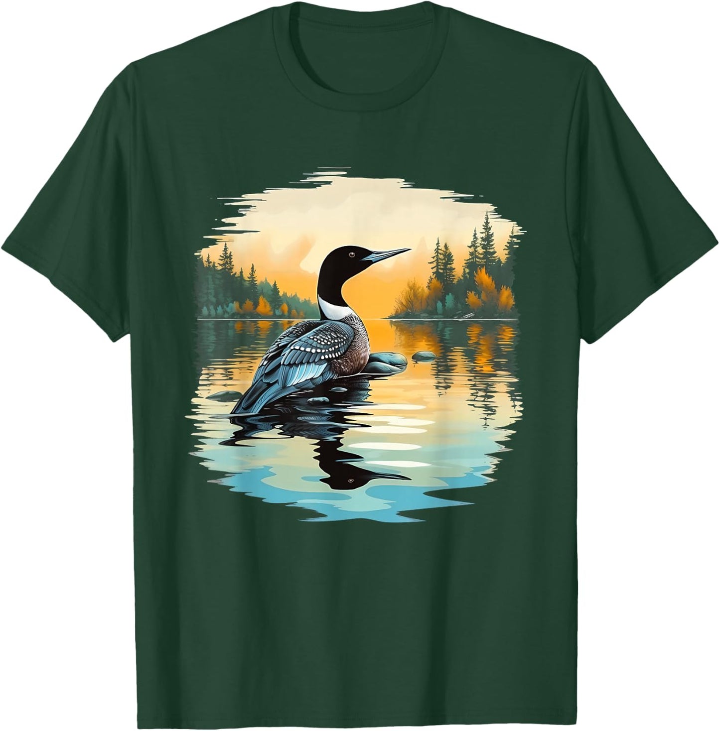 Retro Style Loon T-Shirt - T-Shirt | Forest