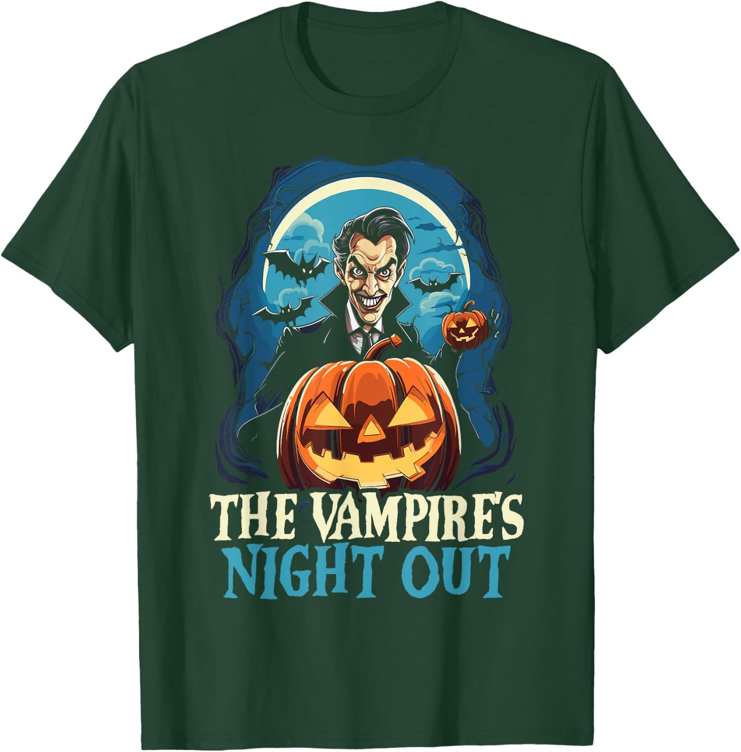 Dracula Halloween Scary Trick Or Treat Spooky Vampire T-Shirt - T-Shirt | Forest