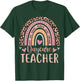Cute Daycare Teacher Rainbow Leopard Print Childcare Worker T-Shirt - T-Shirt | Forest