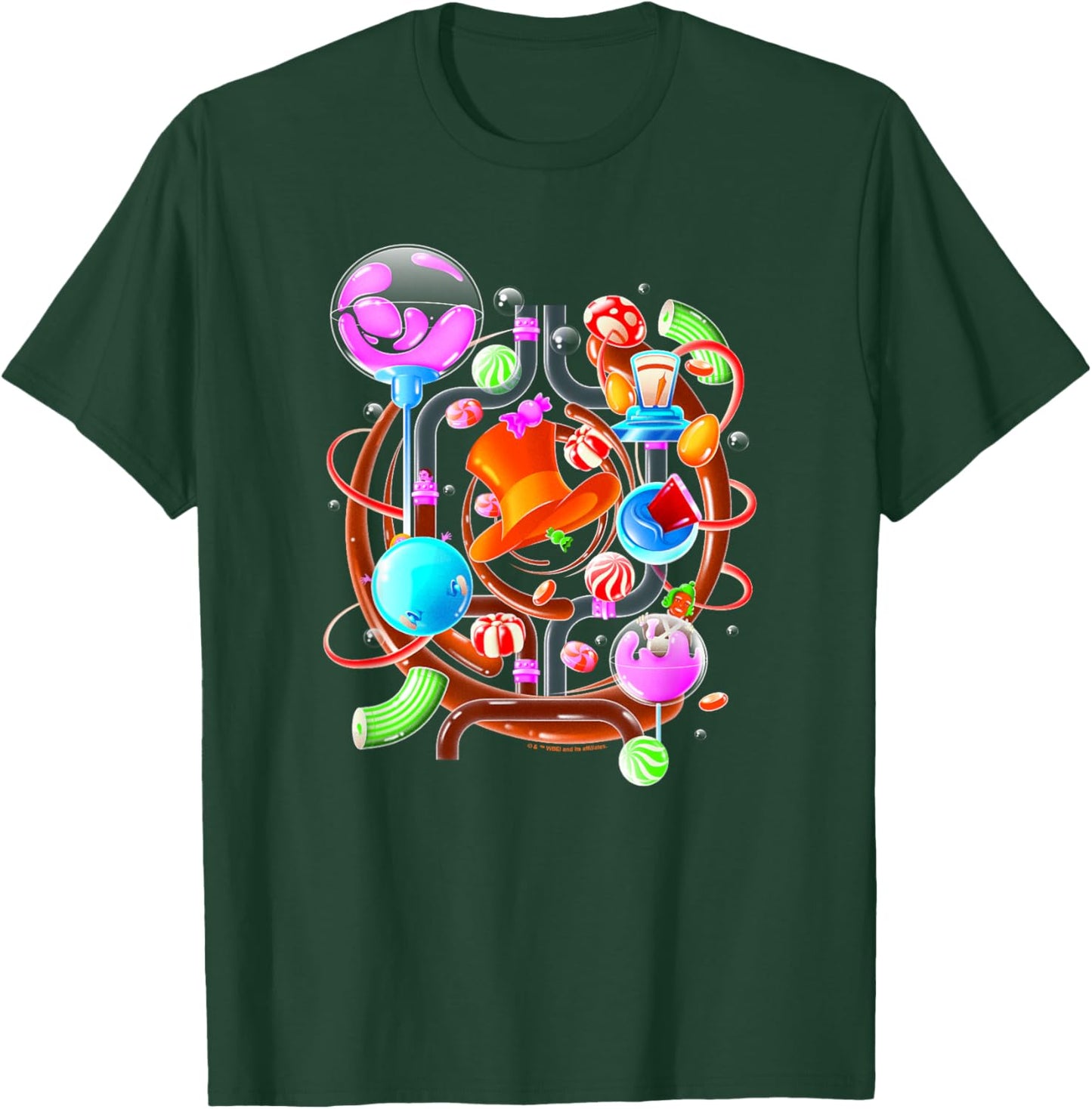 WB100 Willy Wonka And The Chocolate Factory Candy Factory T-Shirt - T-Shirt | Forest